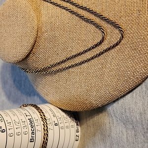 Vintage AVON Gold & Black Rope Twist Necklace & Bracelet